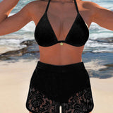Sofía™ | Elegantiškas lygių nėrinių bikinis
