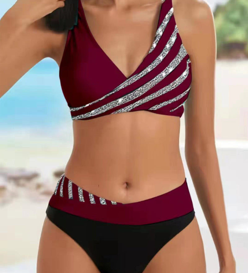 Candela™ | Bikinis su šiltų atspalvių raštu