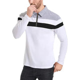 AB™ | Dryžuoti polo marškinėliai su užtrauktuku