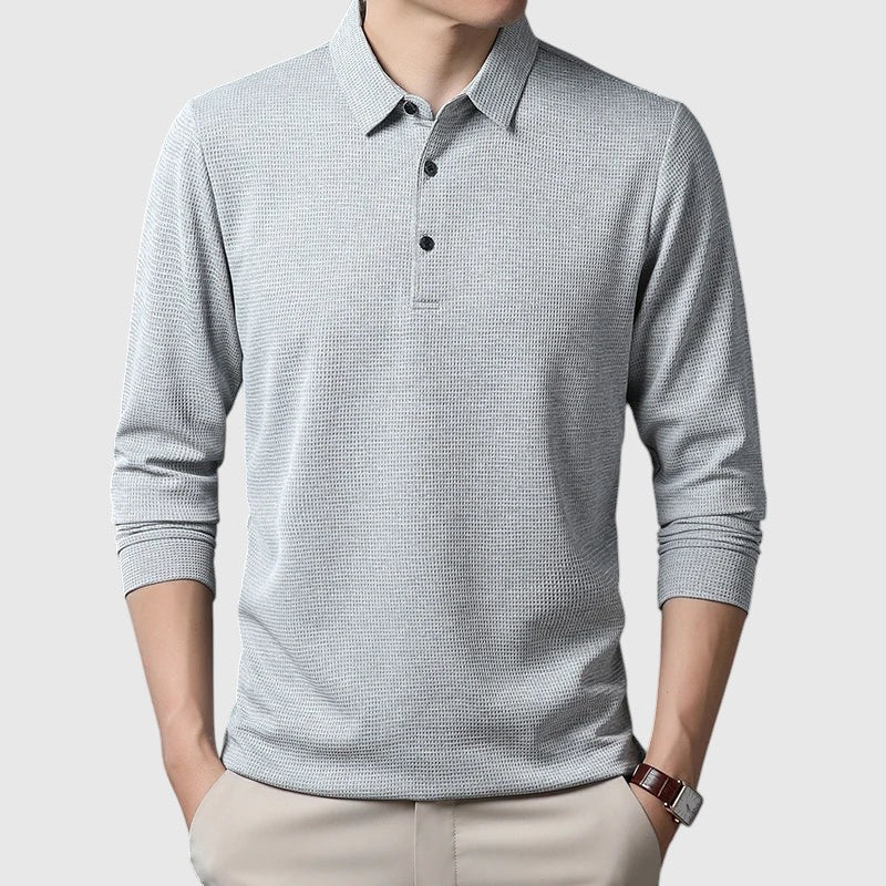 Libuše – Elegantiški vyriški polo marškinėliai ilgomis rankovėmis