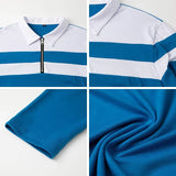 AB™ | Dryžuoti polo marškinėliai su užtrauktuku
