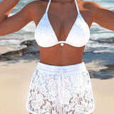 Sofía™ | Elegantiškas lygių nėrinių bikinis