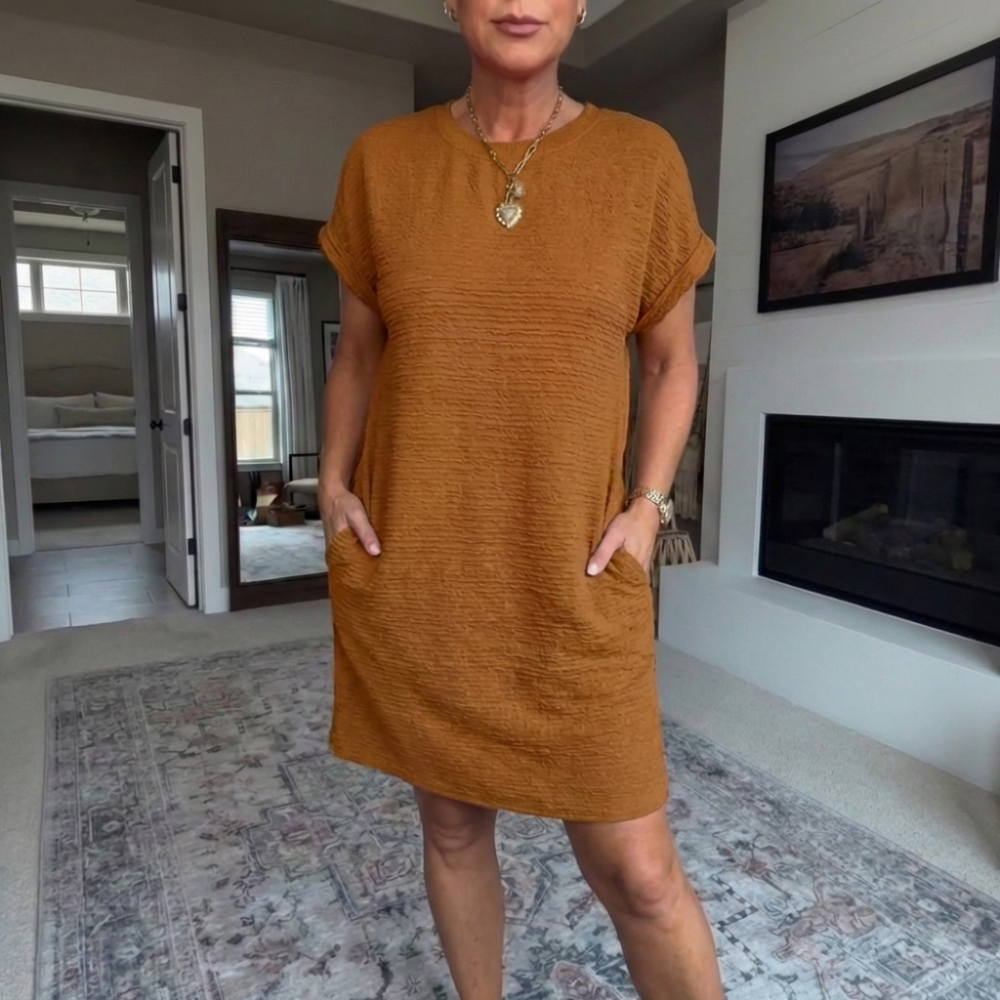 Sharon | Patogi vasarinė suknelė su kišenėmis