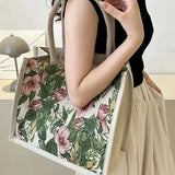 Taila - Džiuto rankinė su gėlėmis