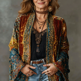 Kirra | Boho stiliaus siuvinėtas kimono