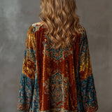 Kirra | Boho stiliaus siuvinėtas kimono